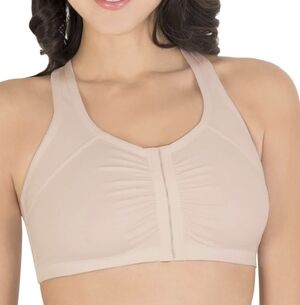 Fruit of the Loom Women's Cotton Front Close Racerback sports bra Sz 42 Fits 36